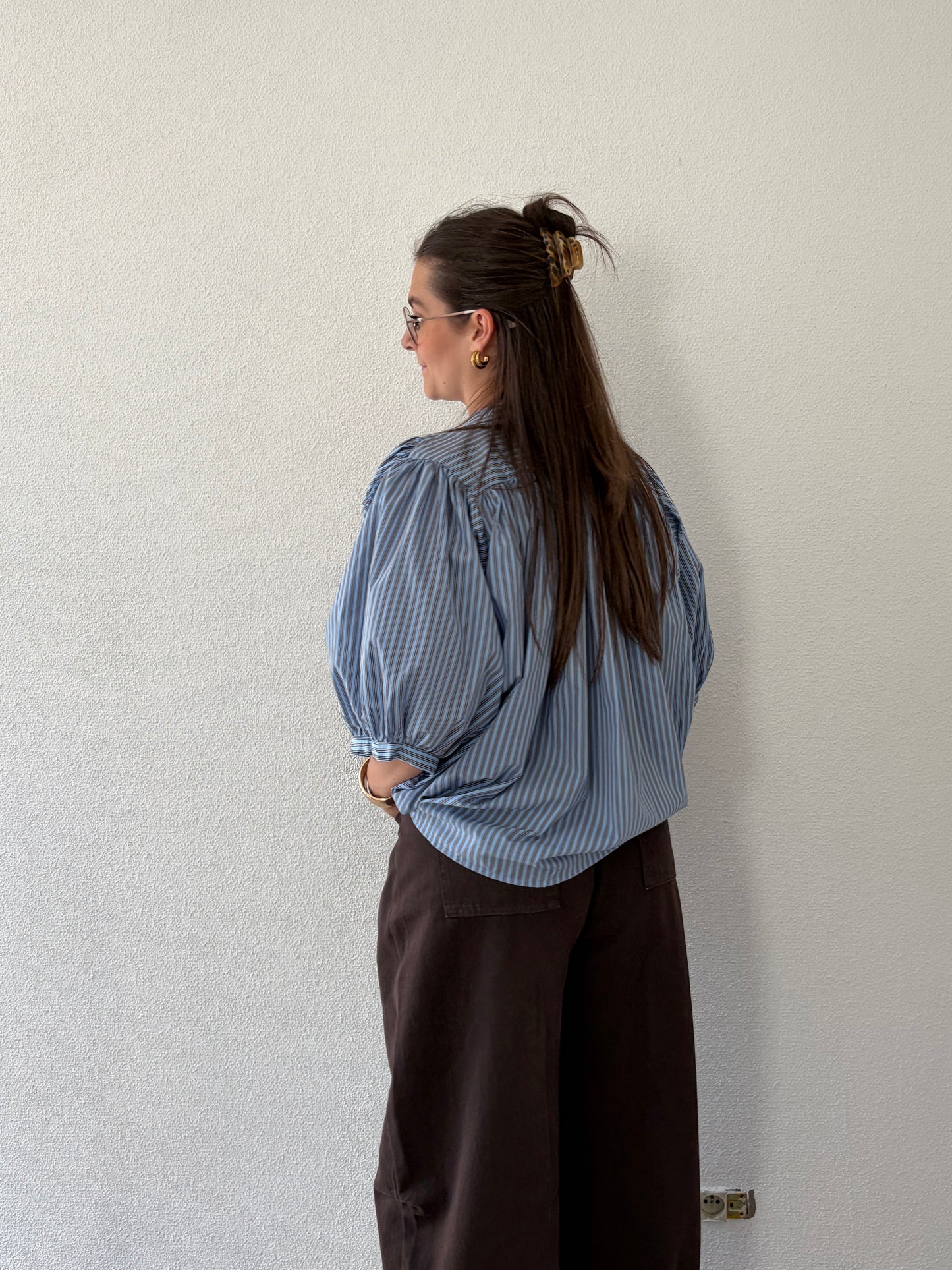 GESTREEPTE BLOUSE
