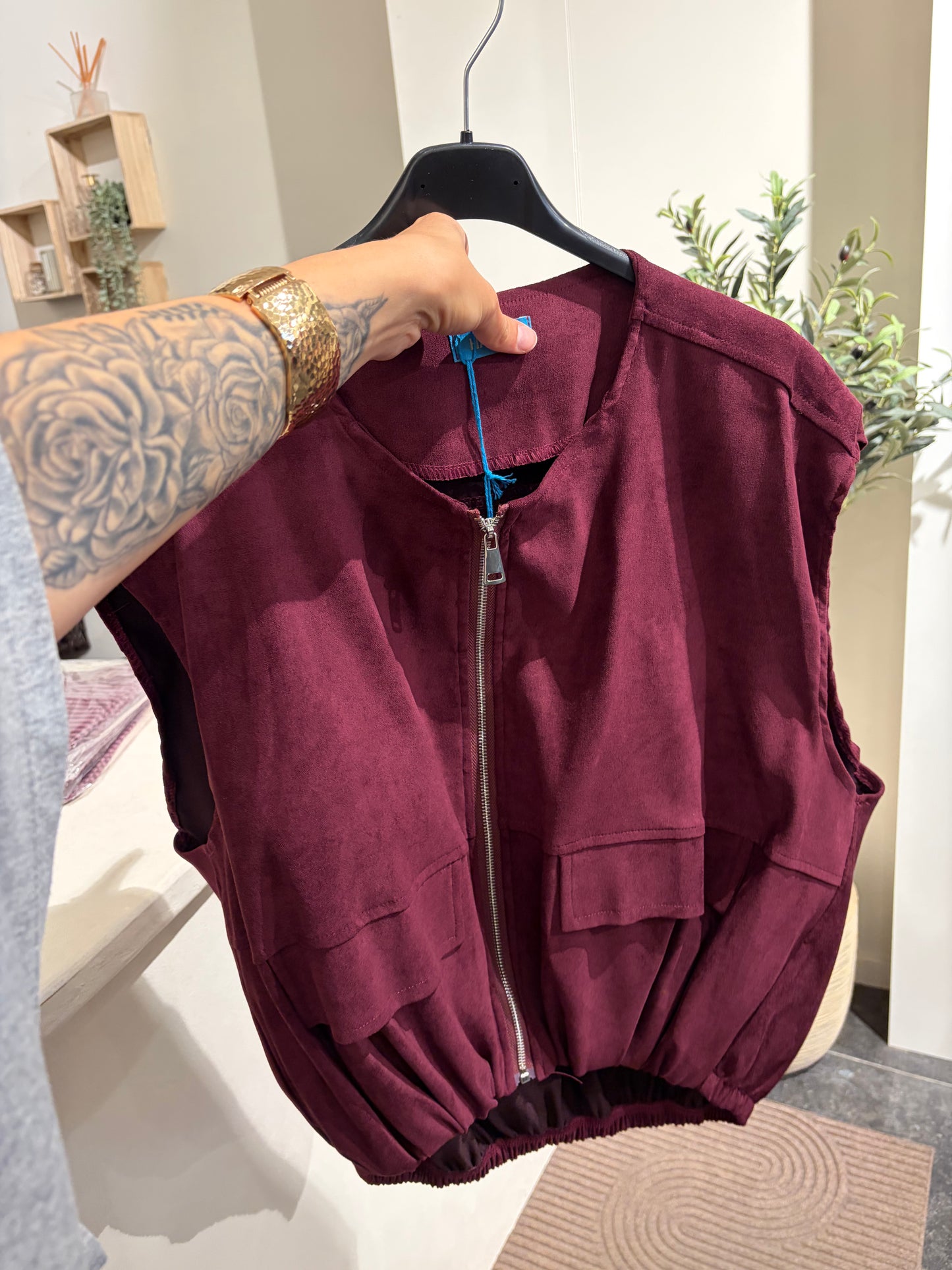 GILET BURGUNDY