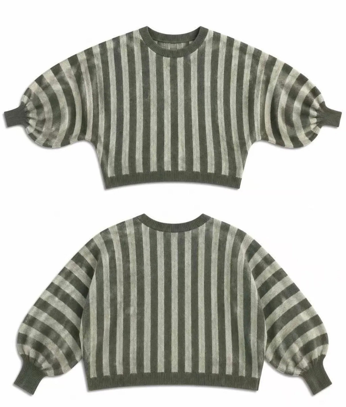 KNIT STREPEN KHAKI