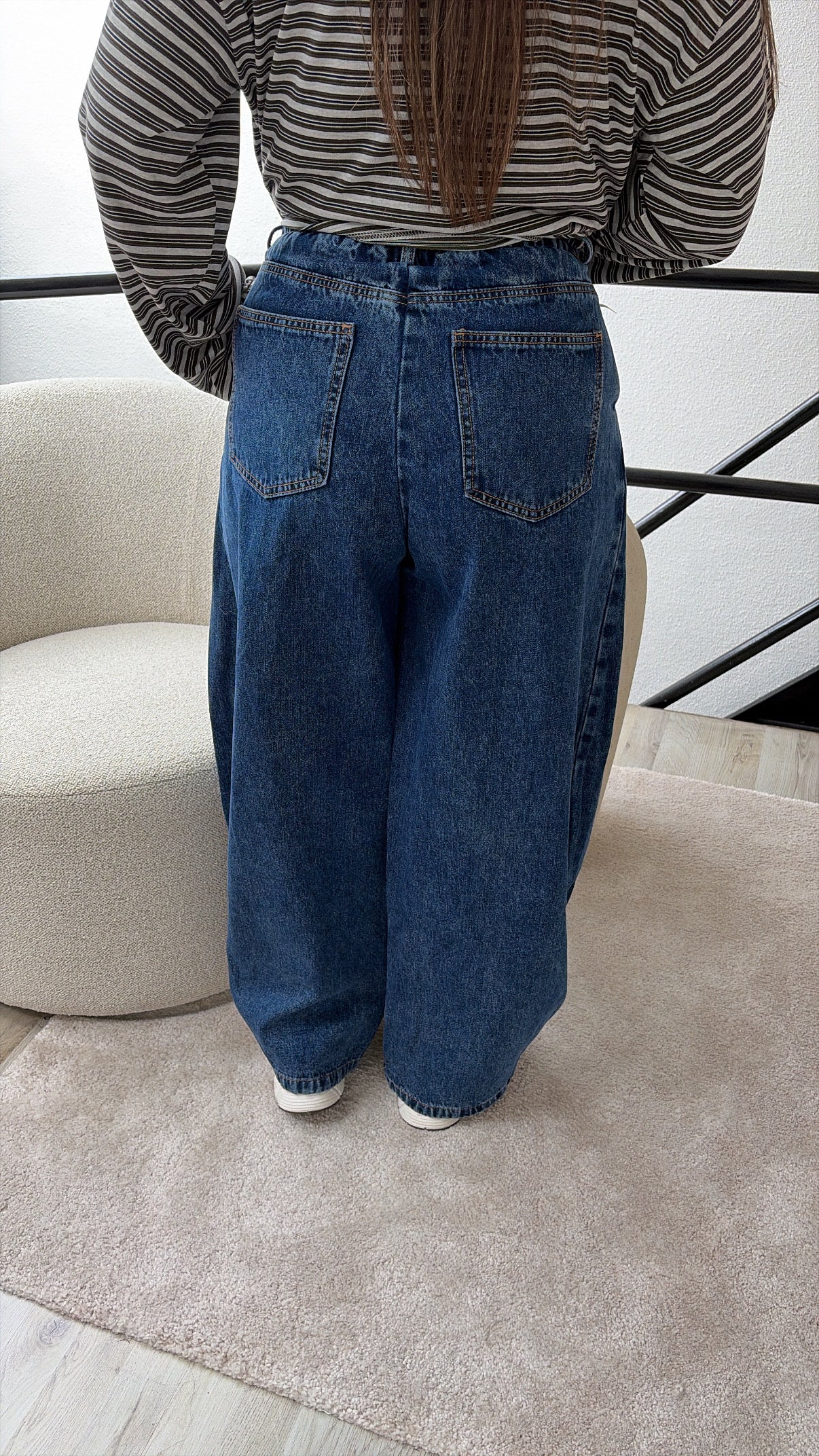 BALLOON JEANS BLAUW
