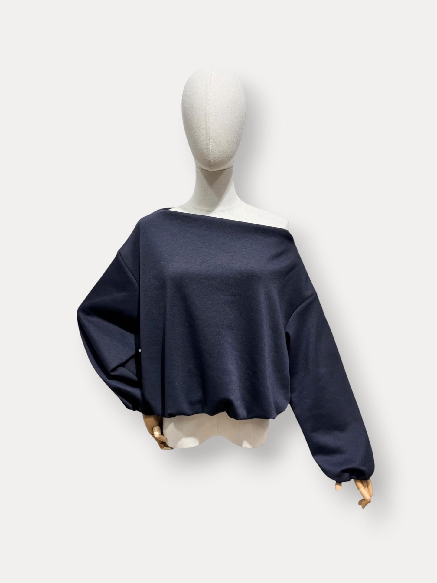ONE SHOULDER SWEAT MARINE