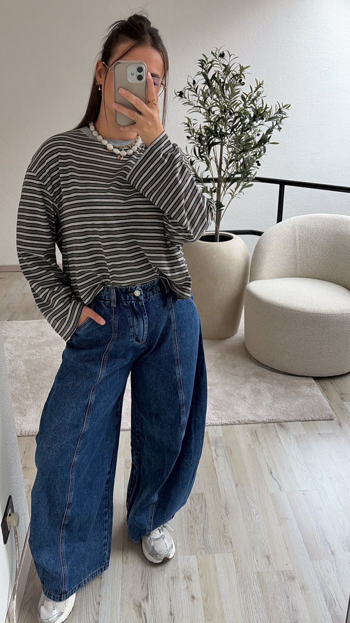 STRIPED LONGSLEEVE GRIJS