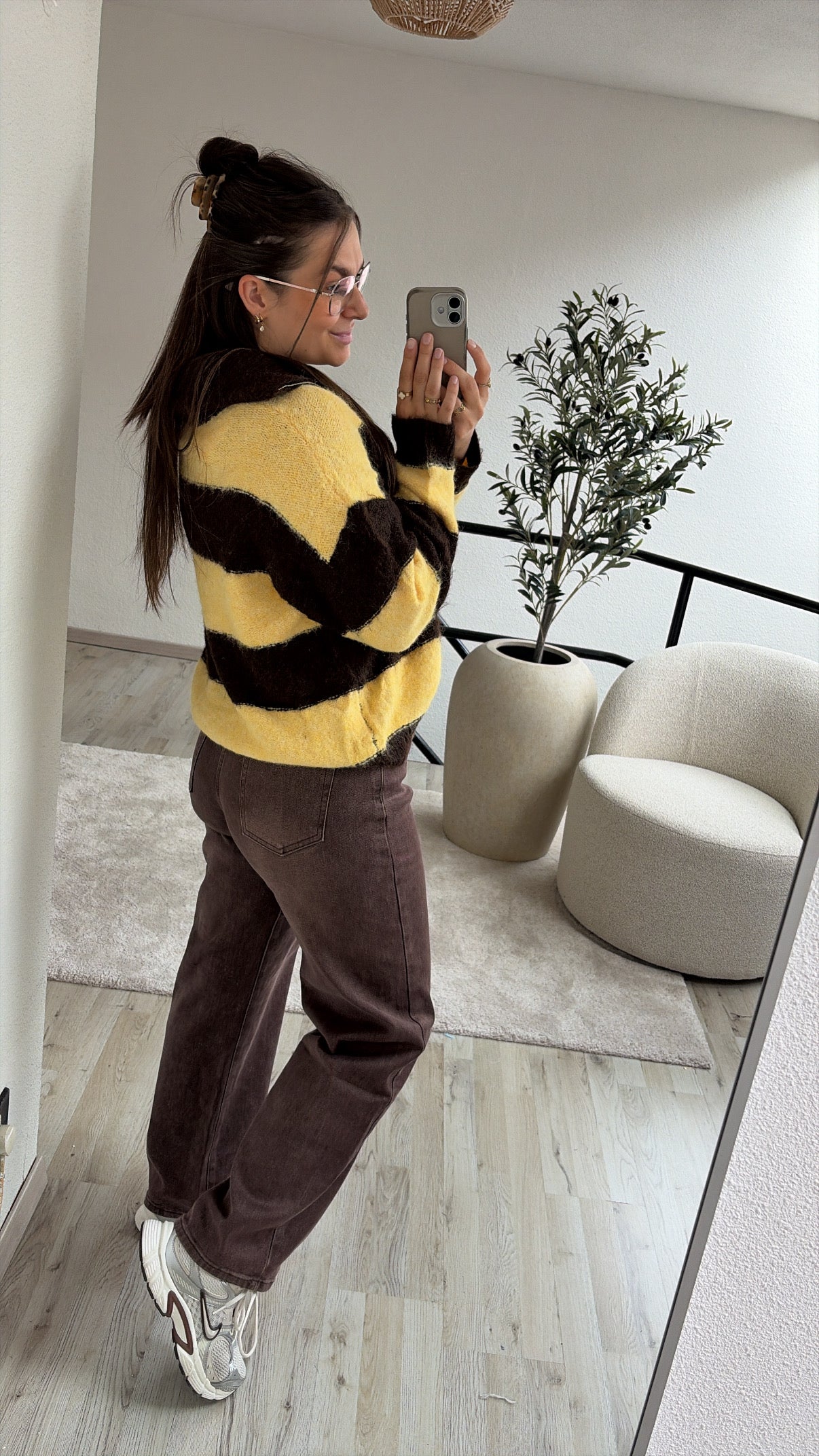 ZIP UP SWEAT GEEL-BRUIN