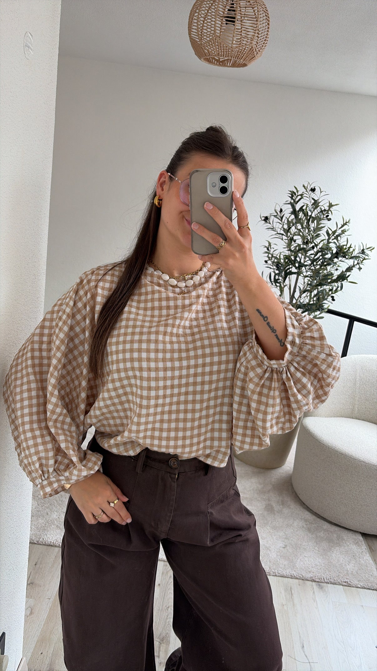 GERUITE BLOUSE BEIGE