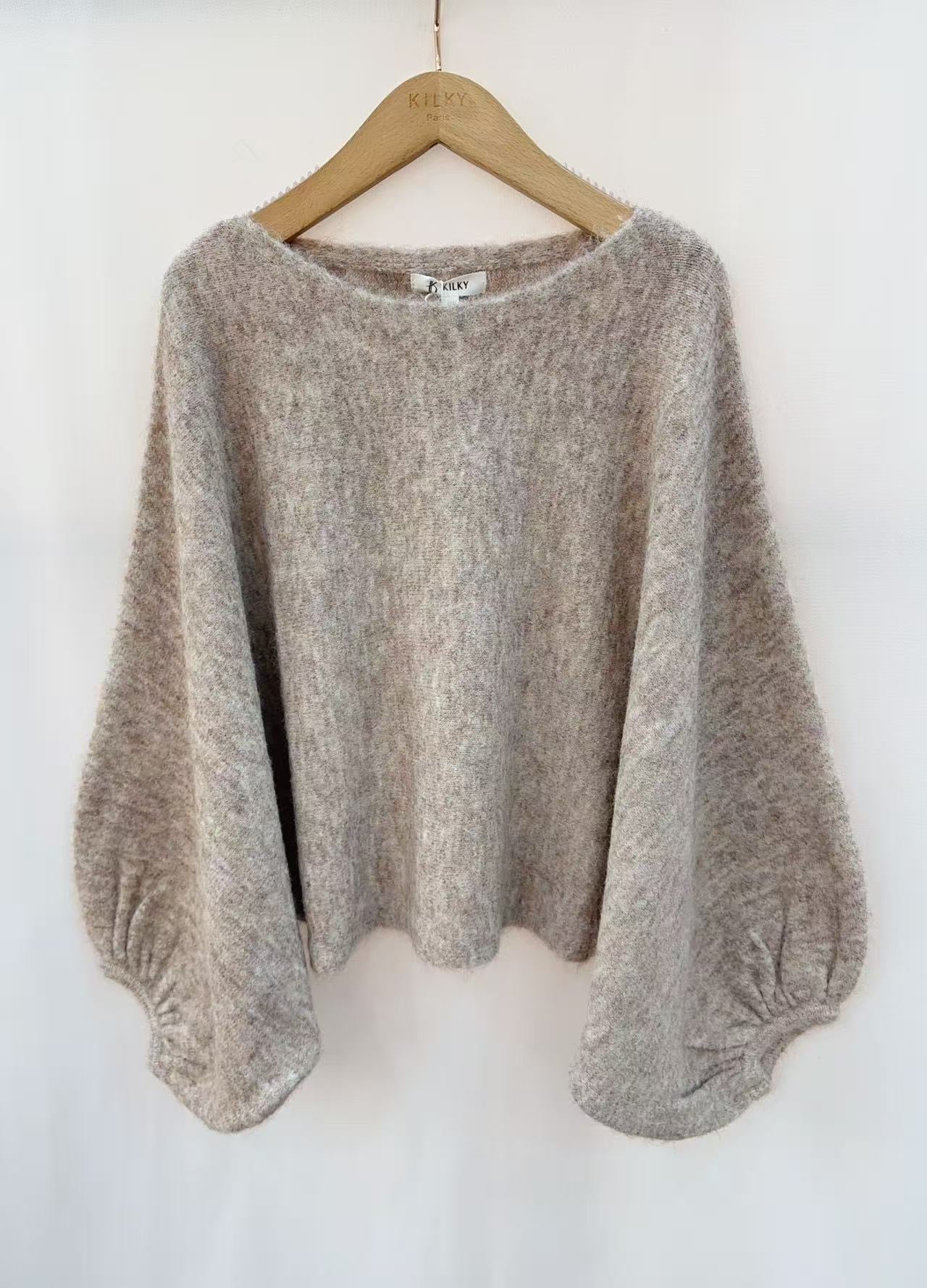 PUFFY KNIT TAUPE