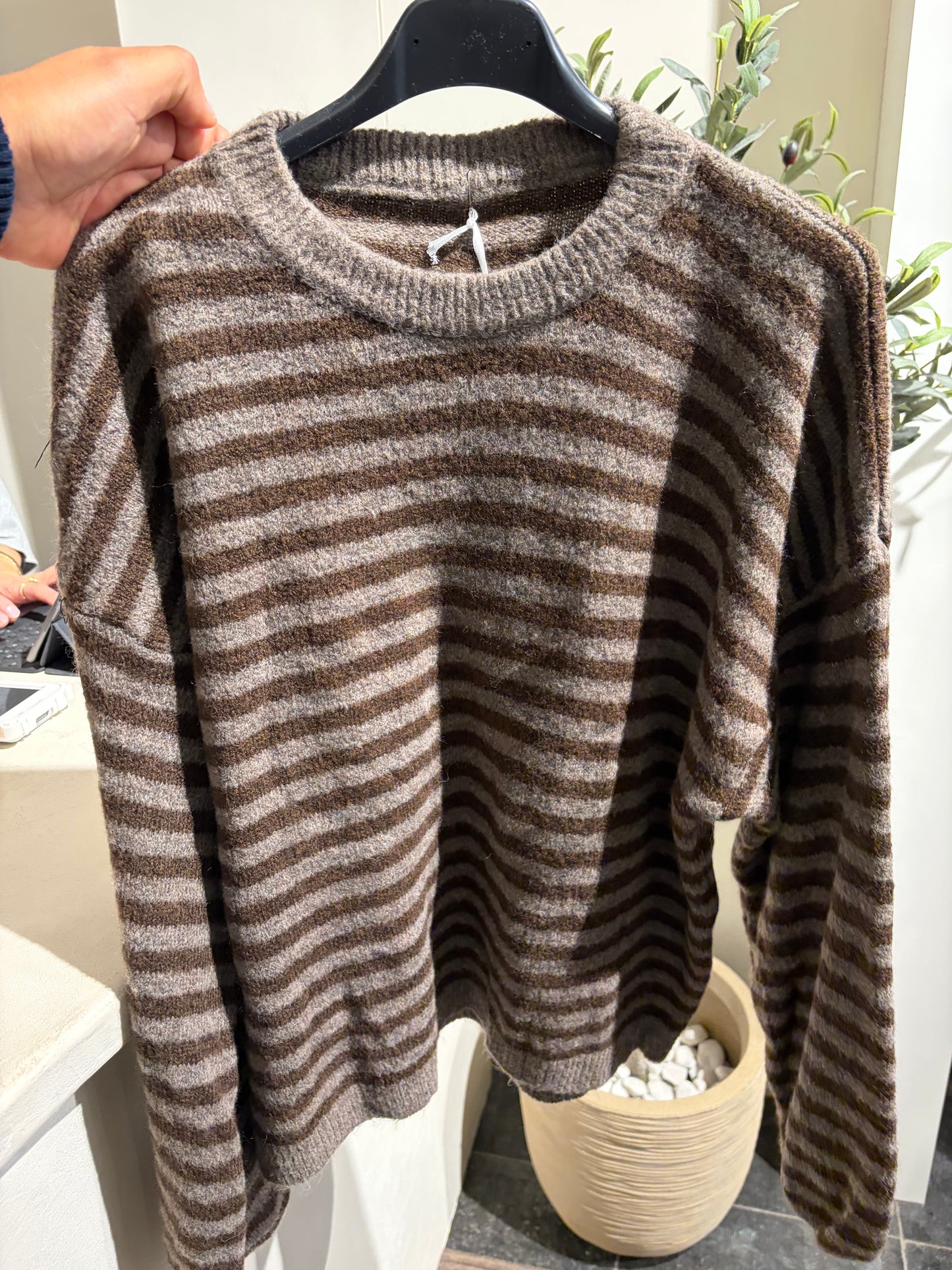 BRUINE KNIT STREPEN