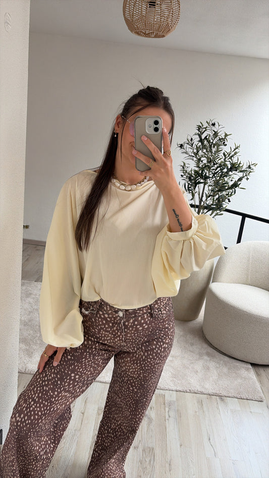 PUFFY BLOUSE CREME