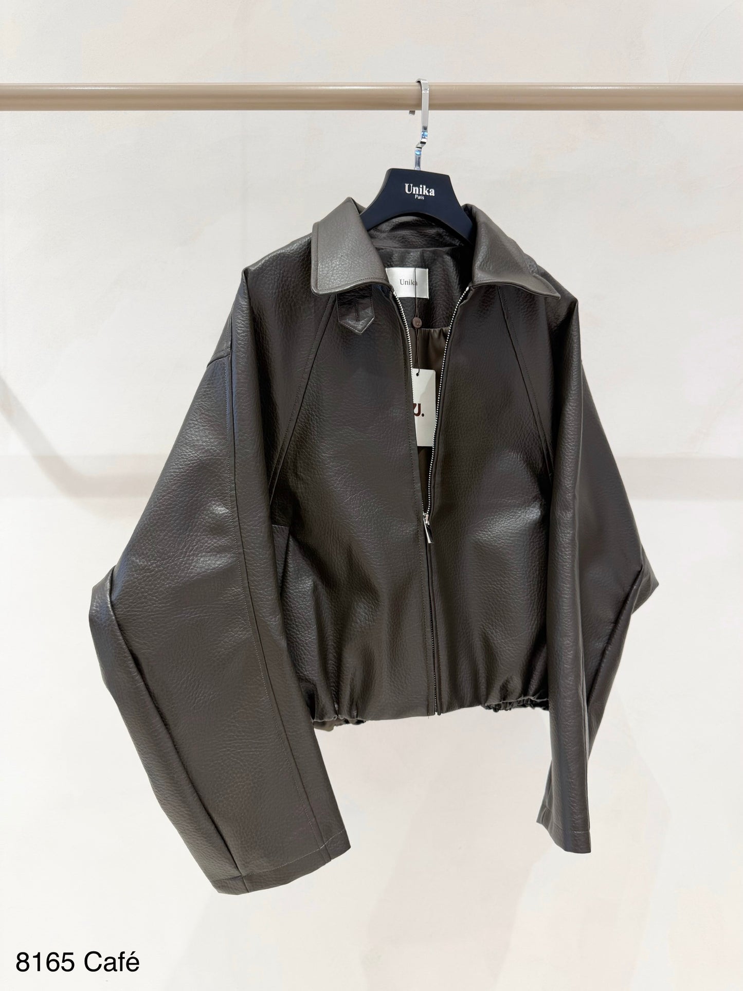 LEDERLOOK JAS BRUIN