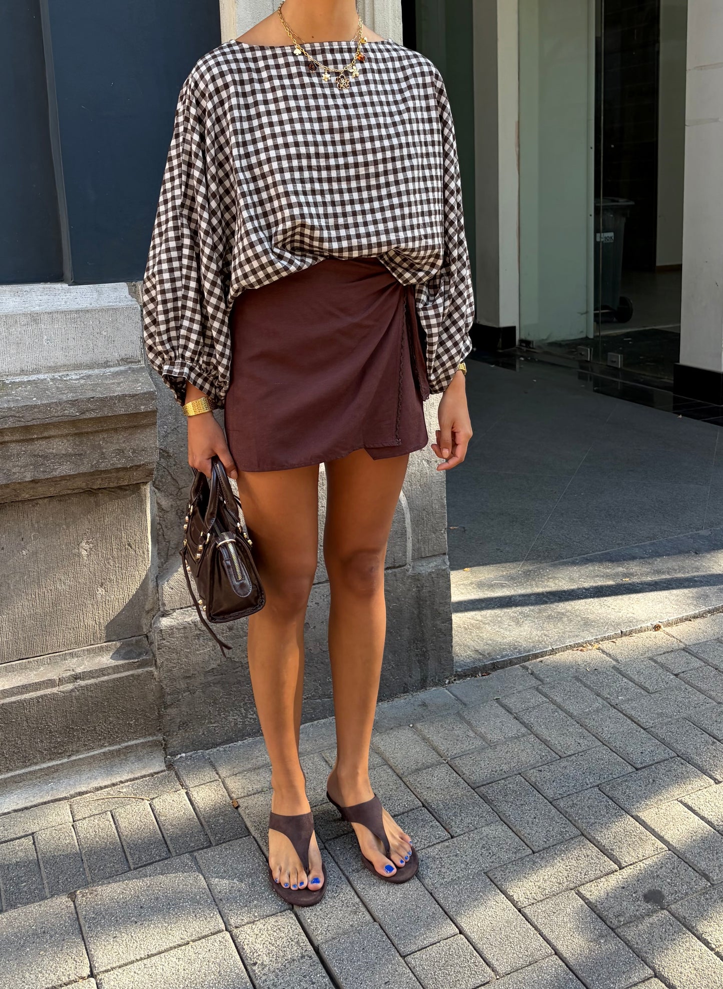 GERUITE BLOUSE BRUIN