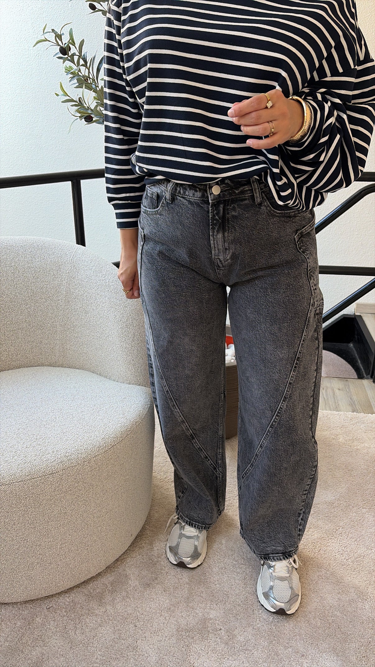 BALLOON JEANS GRIJS