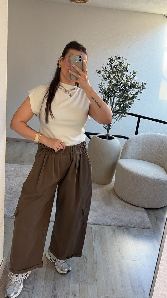 ECRU KNIT TOP
