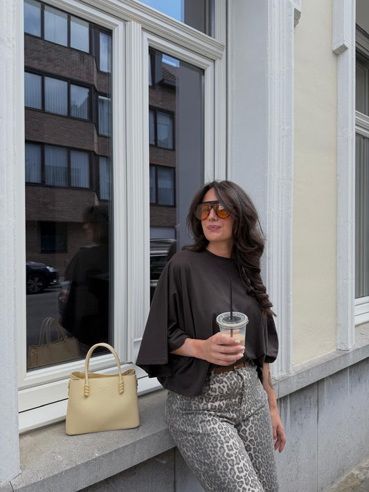 OVERSIZED TEE CHOCO