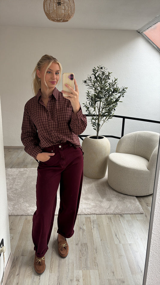 GERUITE BLOUSE BURGUNDY