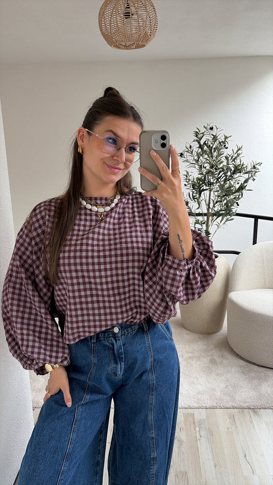 GERUITE BLOUSE BURGUNDY