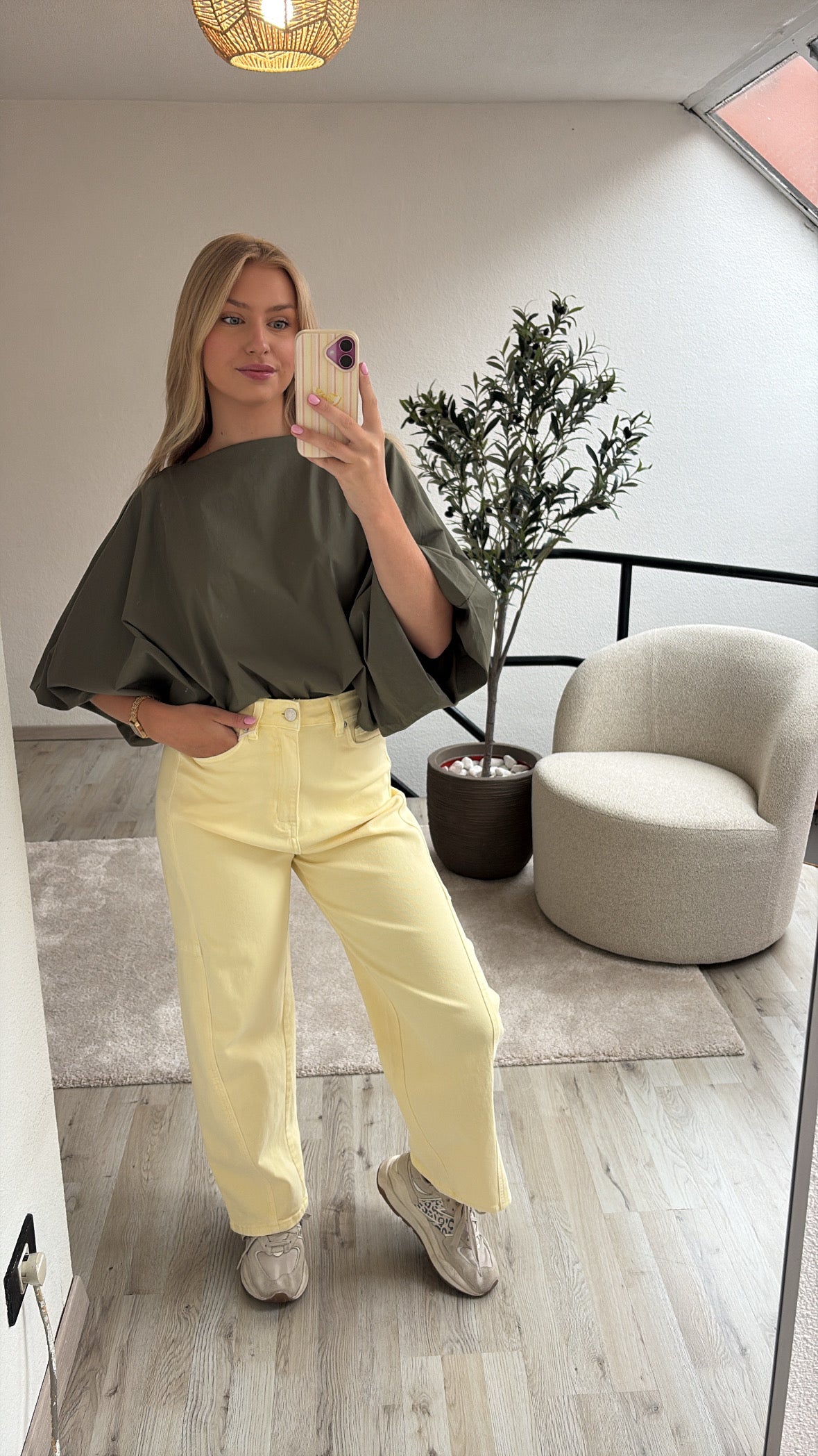 BALLOON JEANS GEEL