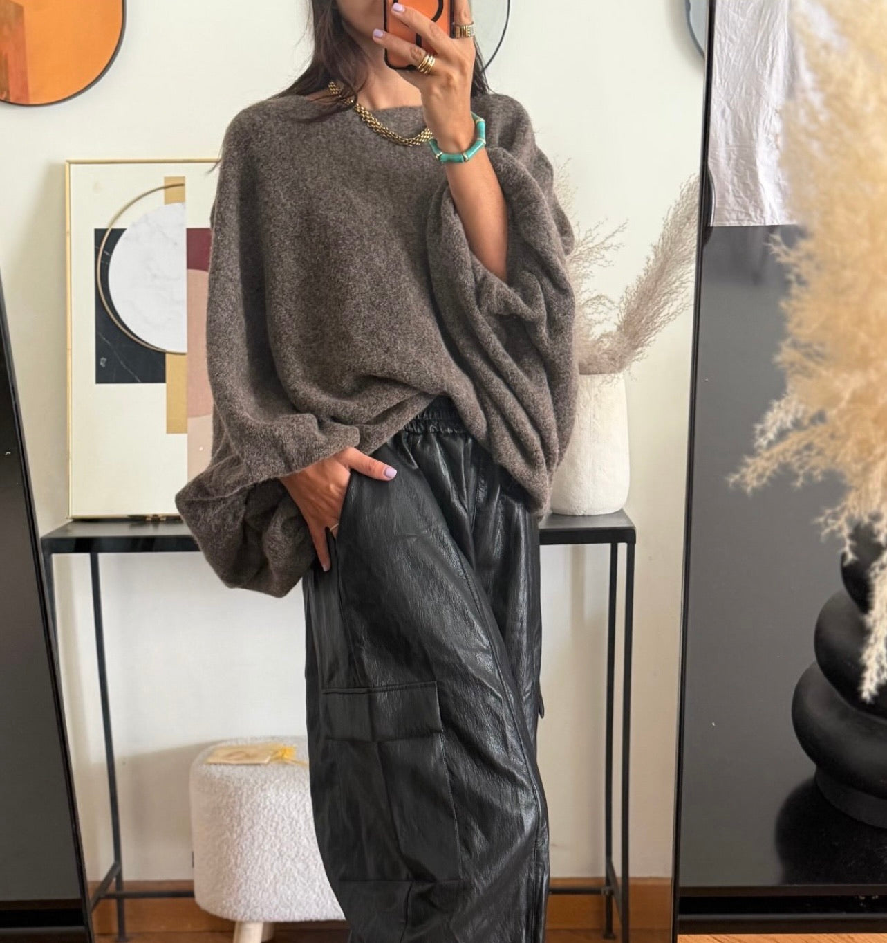 TAUPE KNIT