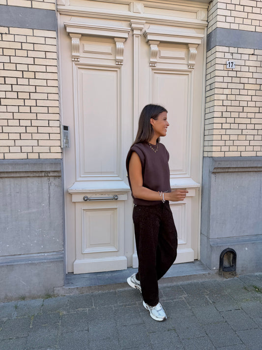 LEOPARD BALLOON JEANS