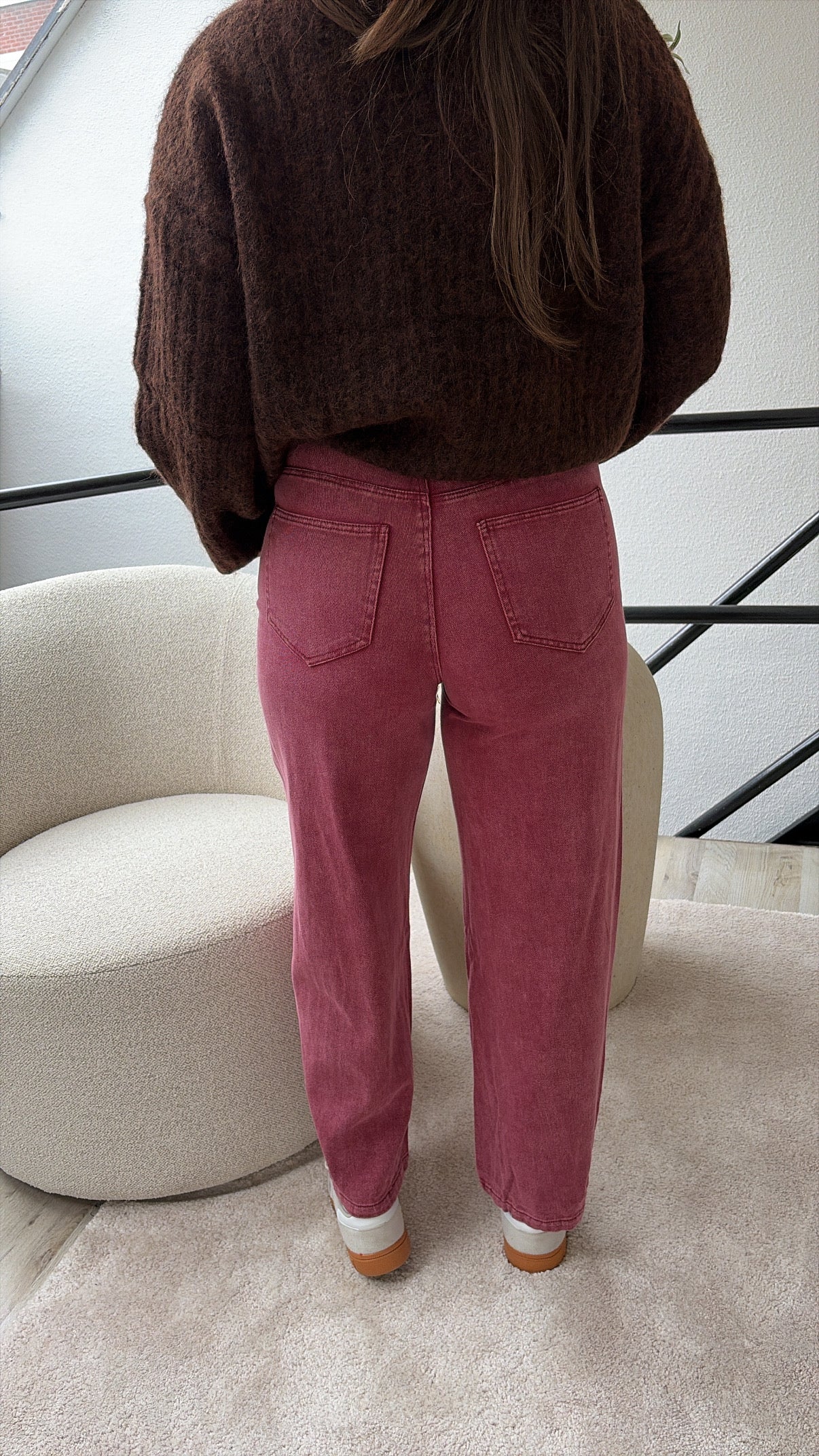 JEANS BURGUNDY