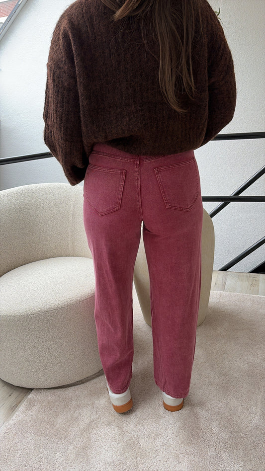 JEANS BURGUNDY