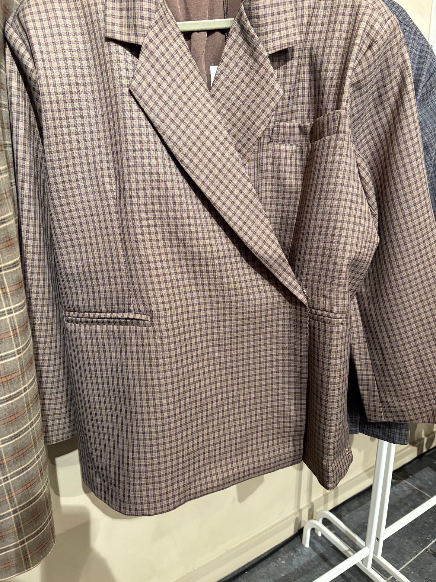 CHOCO CHECKERED BLAZER