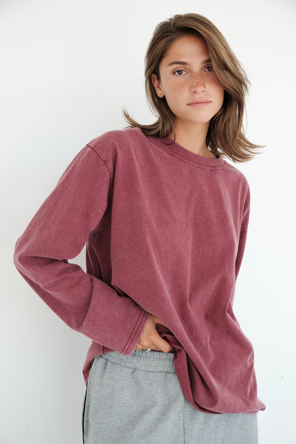 BURGUNDY LONGSLEEVE