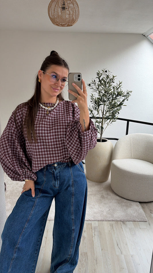 GERUITE BLOUSE BURGUNDY