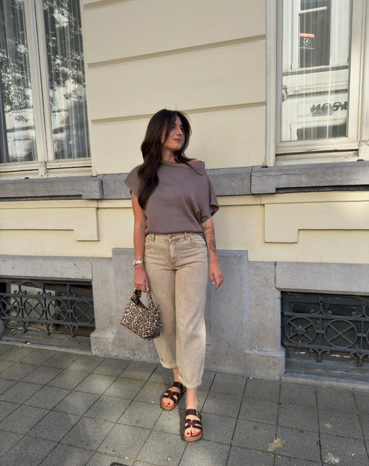 TAUPE KNIT TOP
