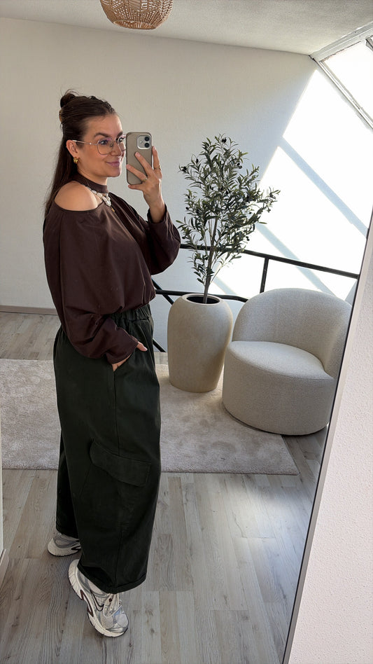 KHAKI CARGO PANTS