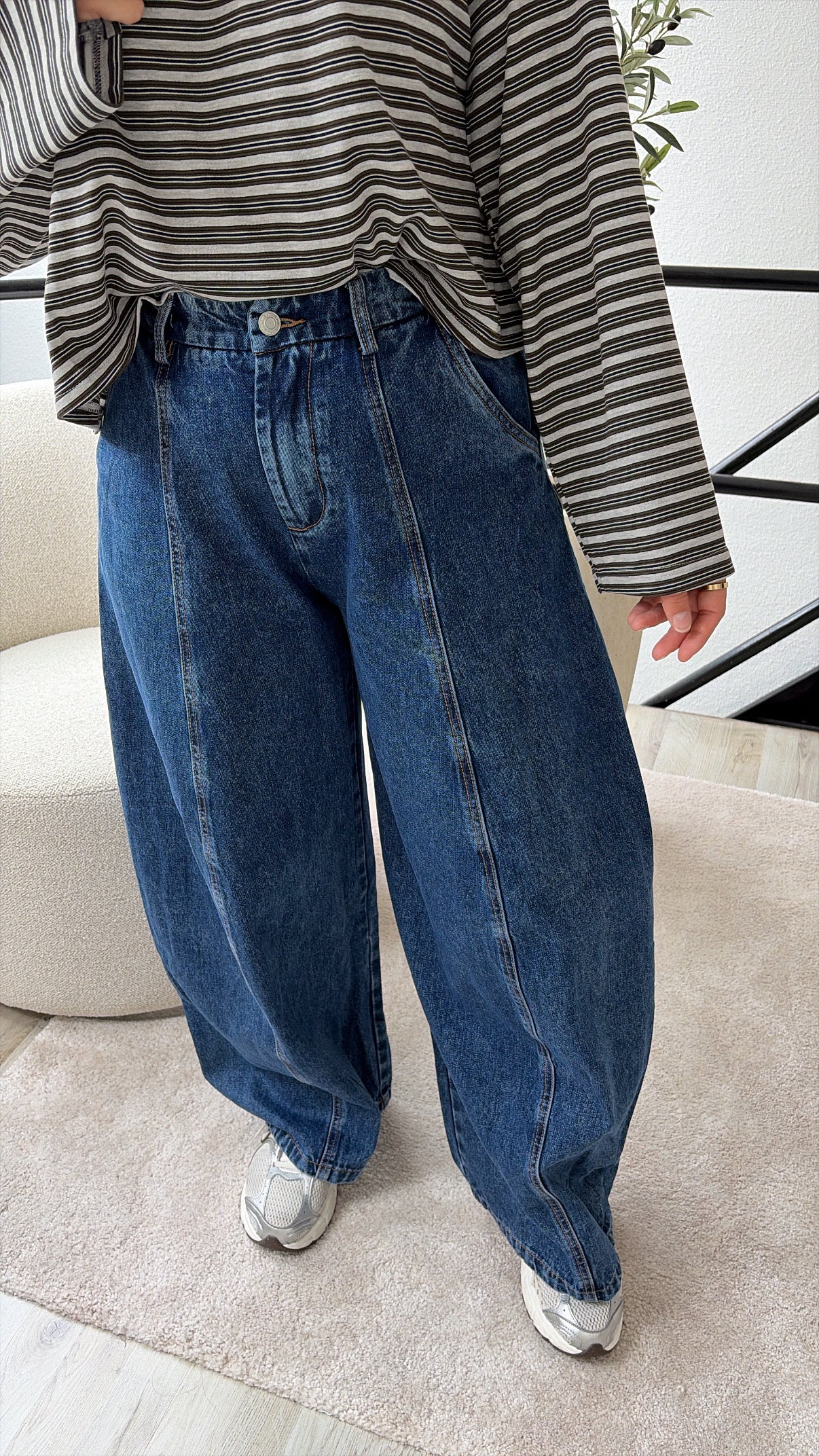 BALLOON JEANS BLAUW