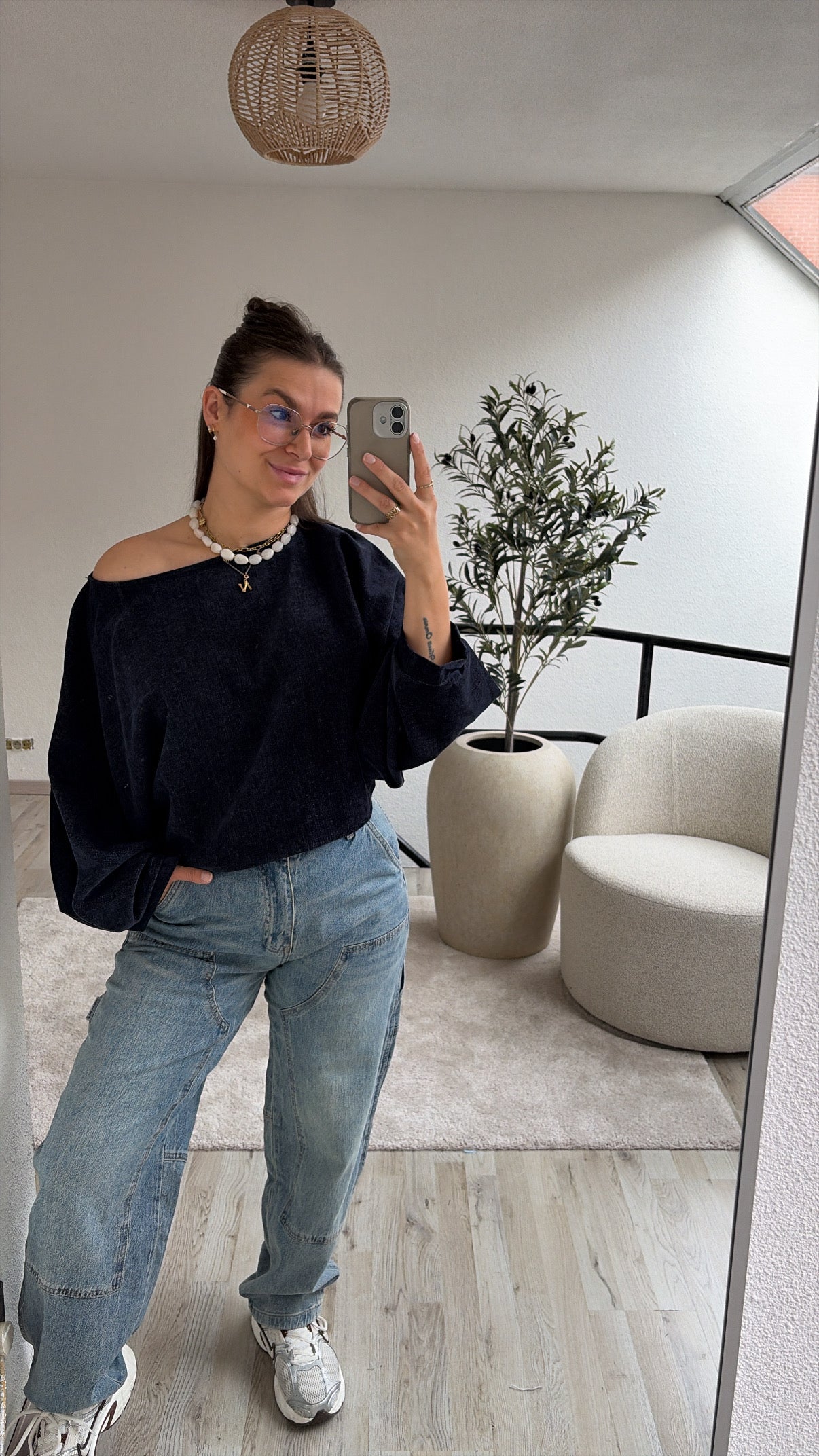CORDUROY BLOUSE MARINE