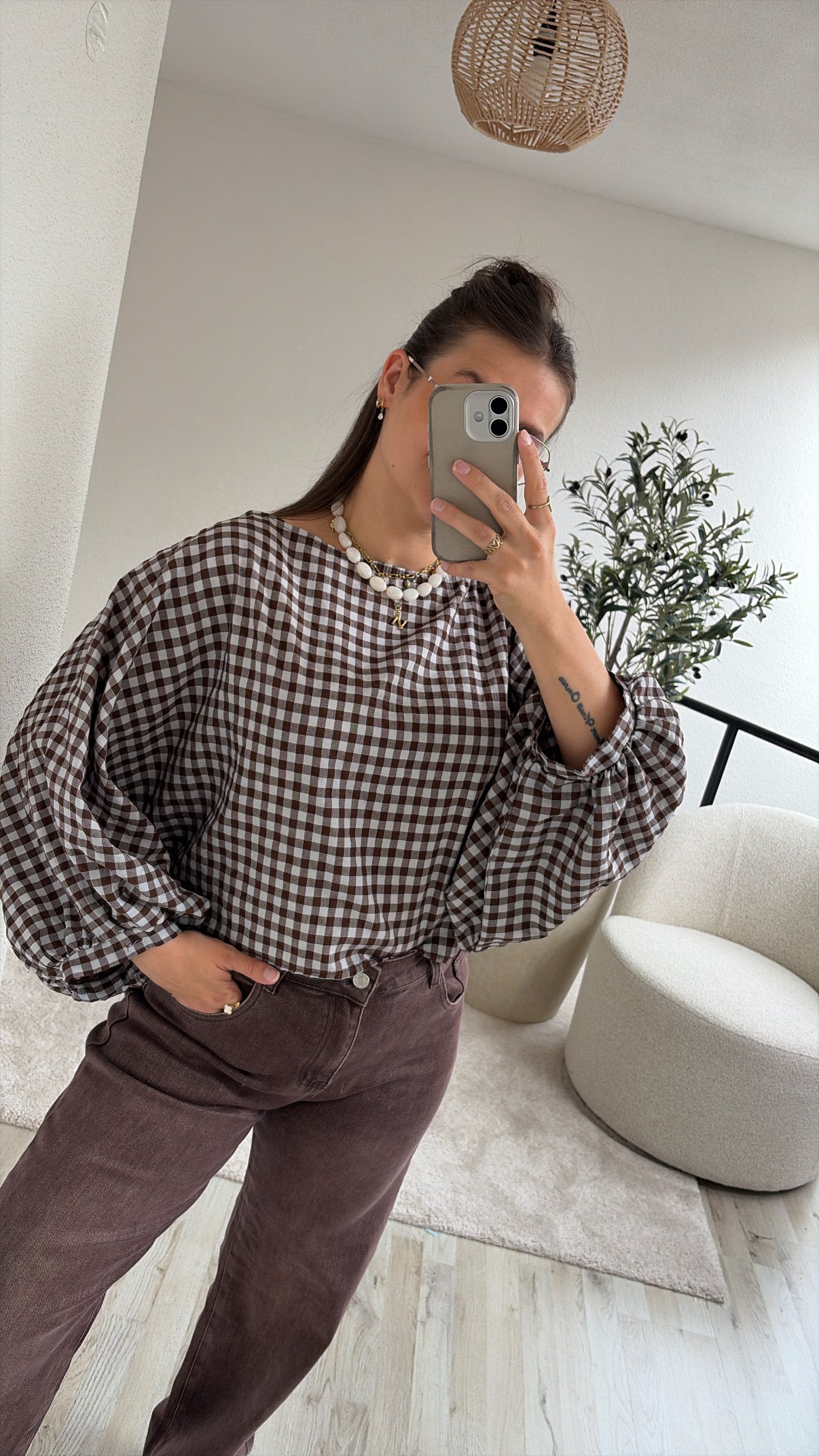 GERUITE BLOUSE BRUIN
