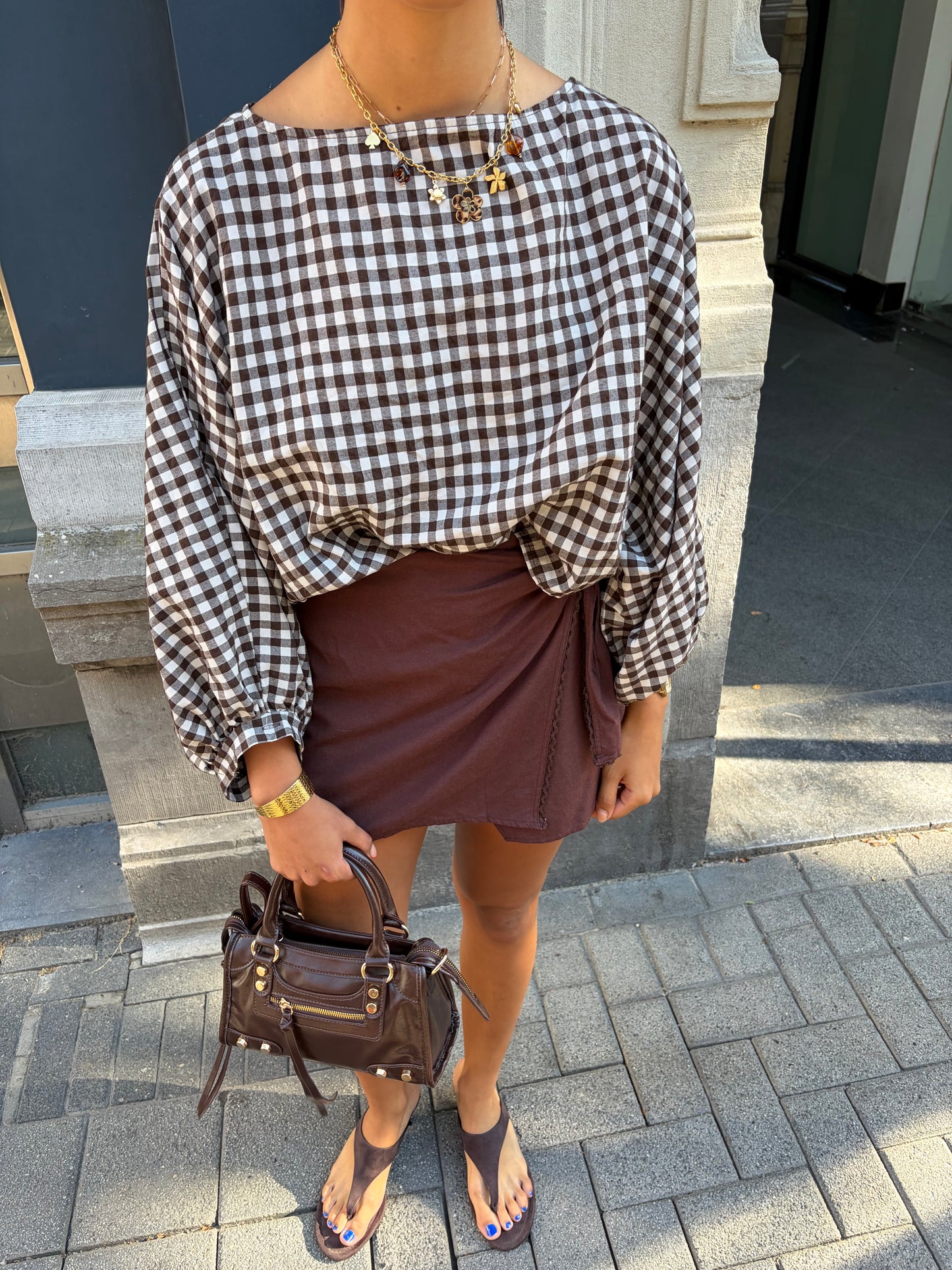 GERUITE BLOUSE BRUIN