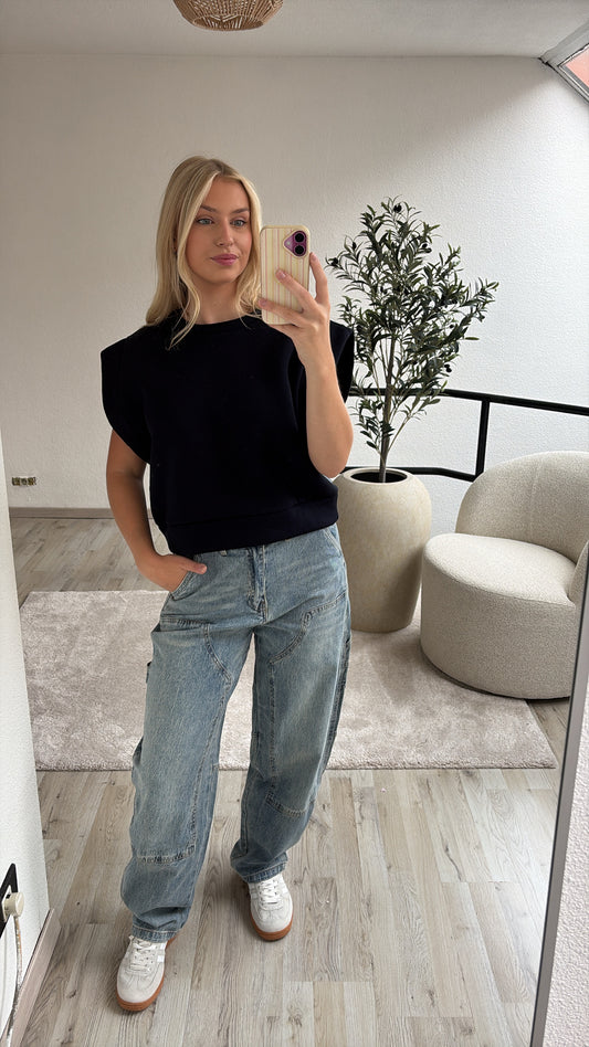SWEATSHIRT BLAUW