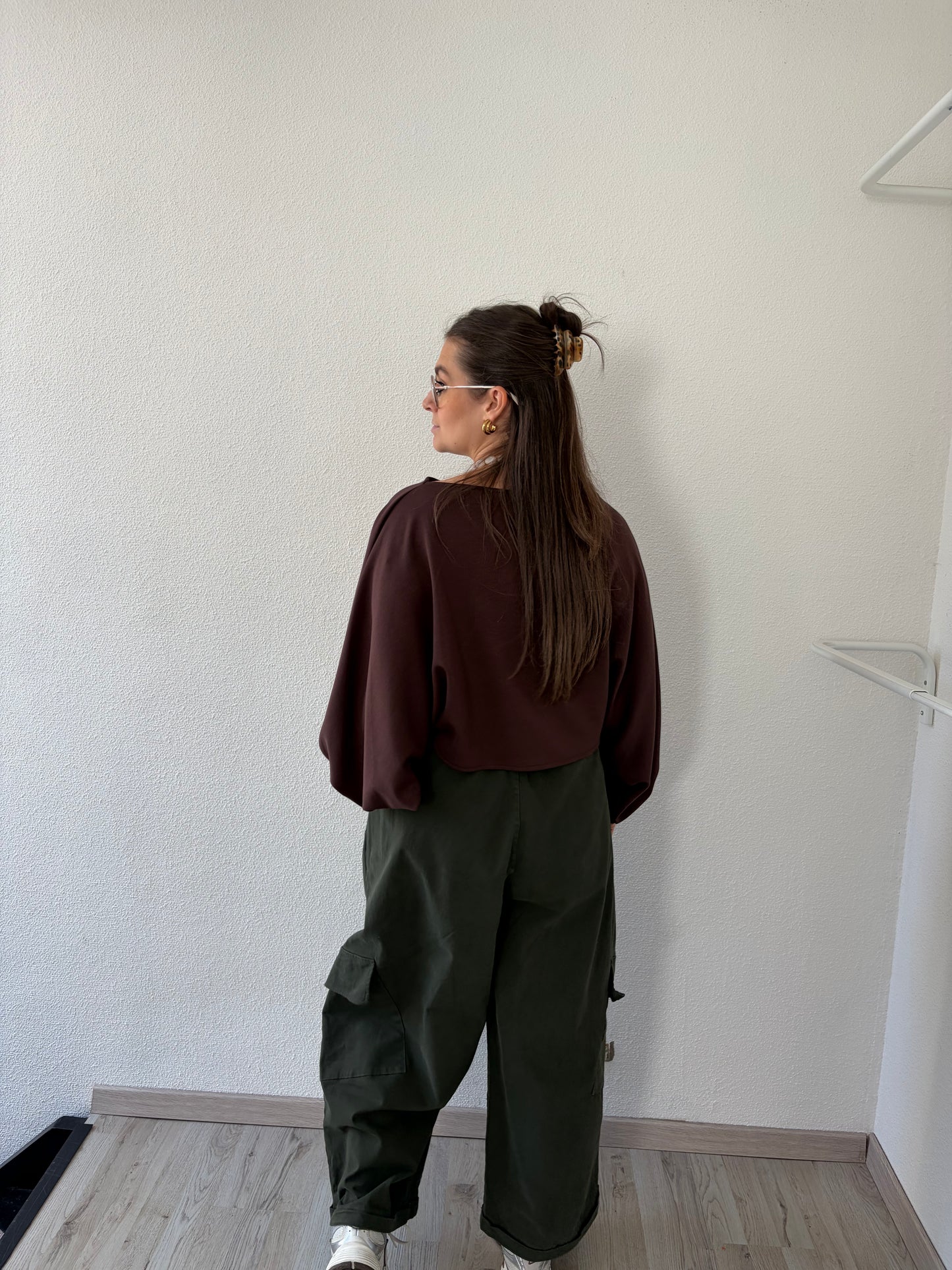 PUFFY SWEATSHIRT CHOCO