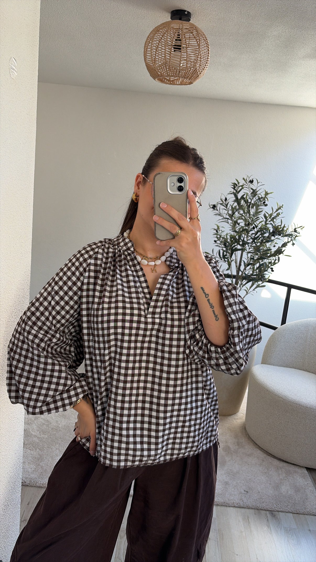 GERUITE BLOUSE BRUIN