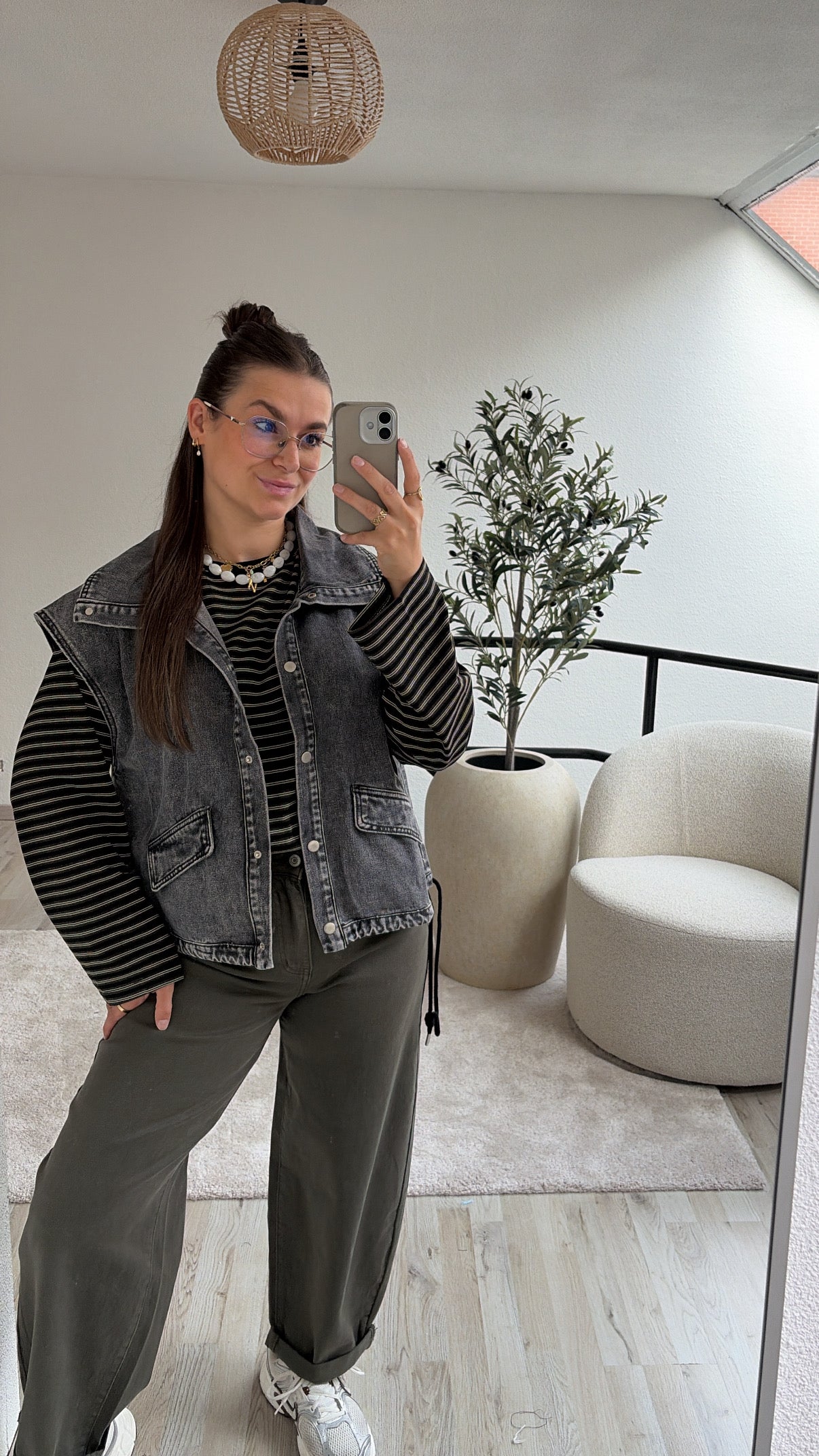 GRIJZE JEANS GILET