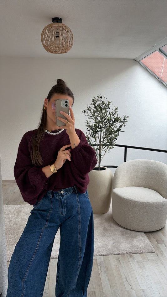 KNIT BURGUNDY