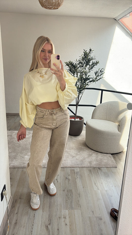 PUFFY BLOUSE GEEL