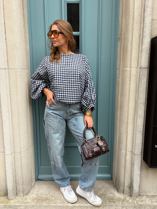 GERUITE BLOUSE MARINE