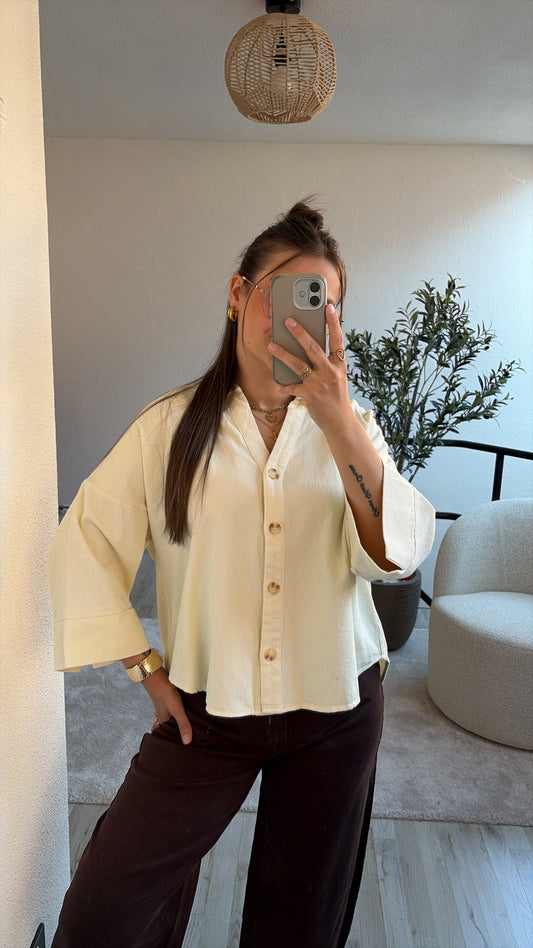 BEIGE JEANSHEMD