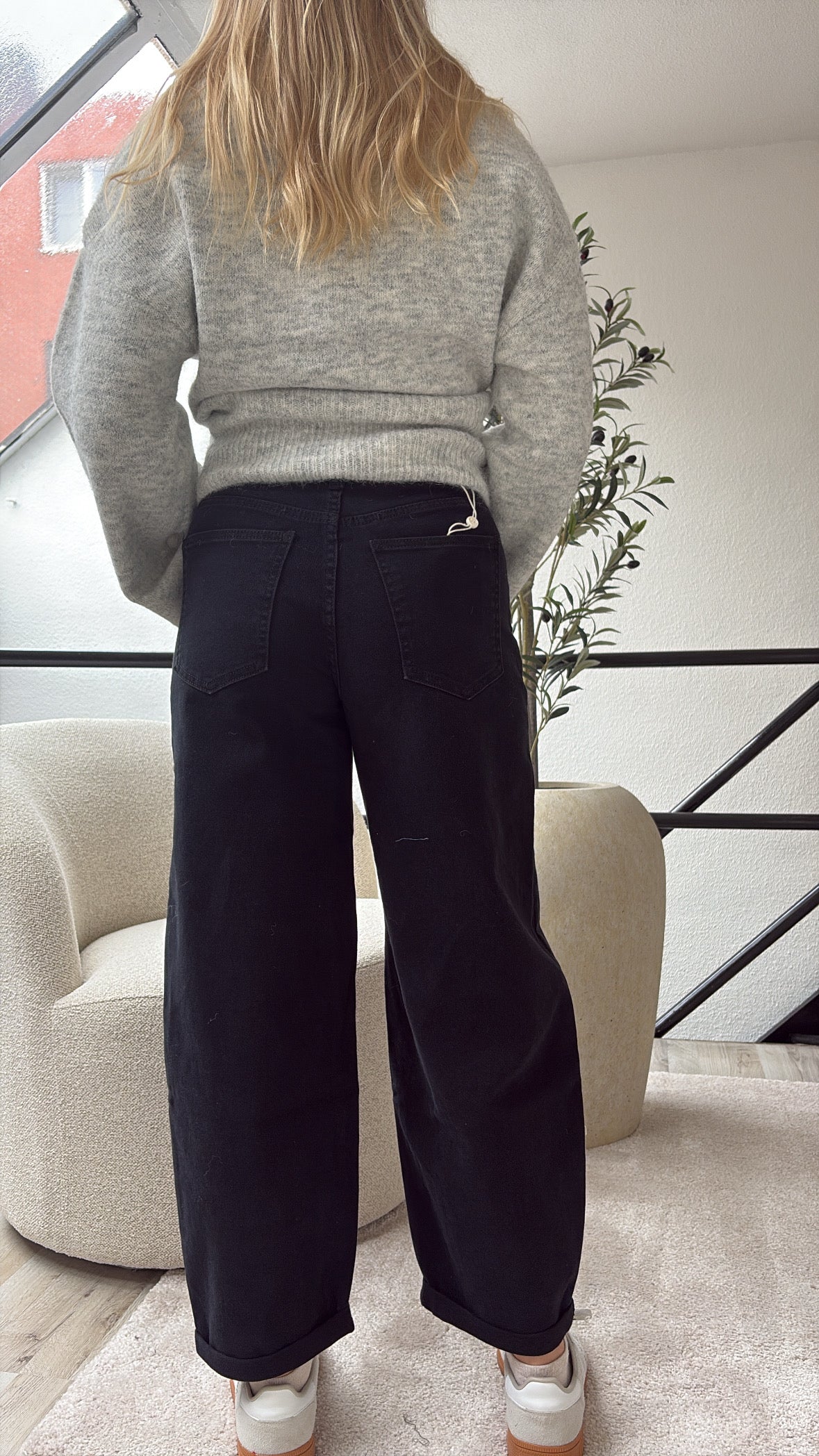 ZWARTE BALLOON JEANS