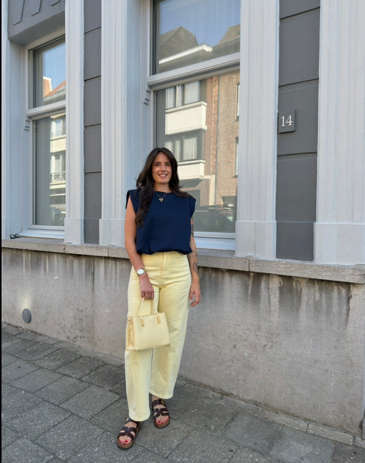 BALLOON JEANS GEEL