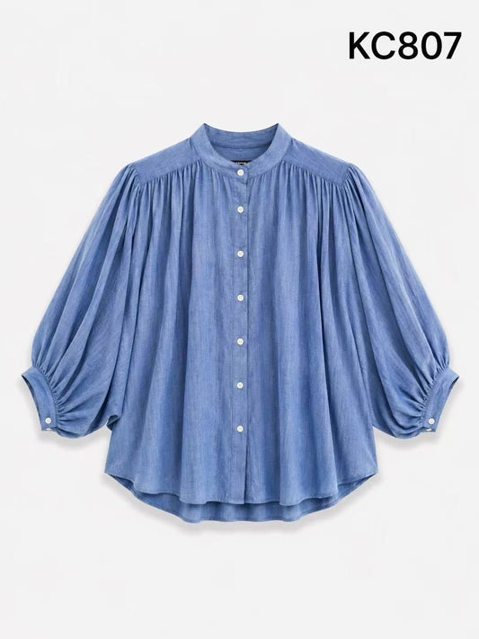 EFFEN BLOUSE BLAUW