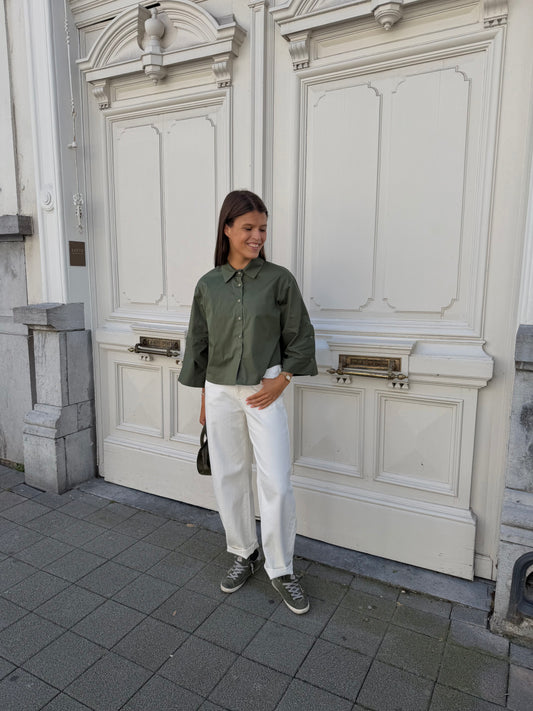 WITTE BALLOON JEANS