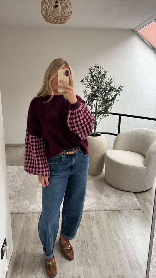 BURGUNDY KNIT