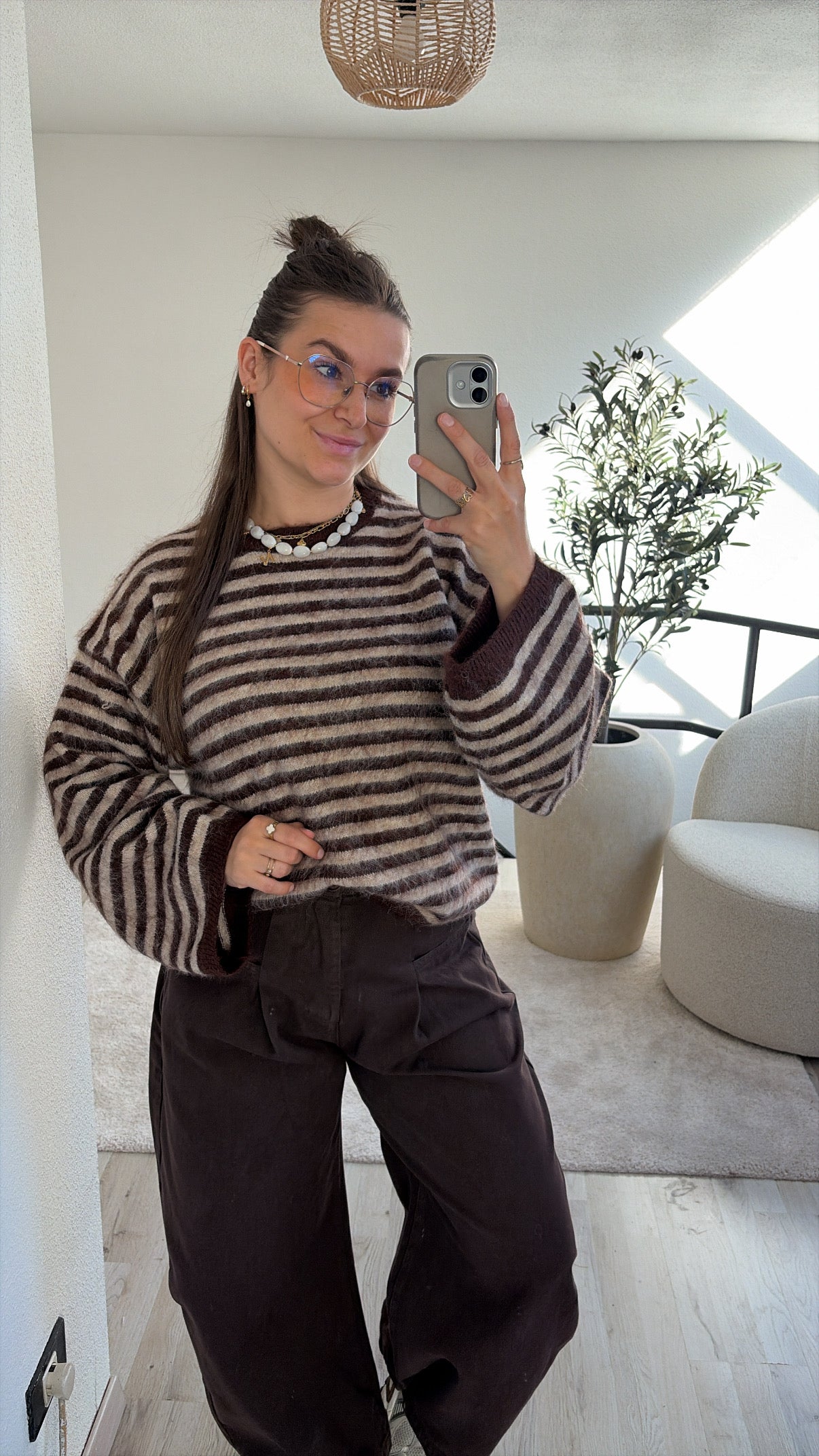 STRIPED KNIT CHOCO