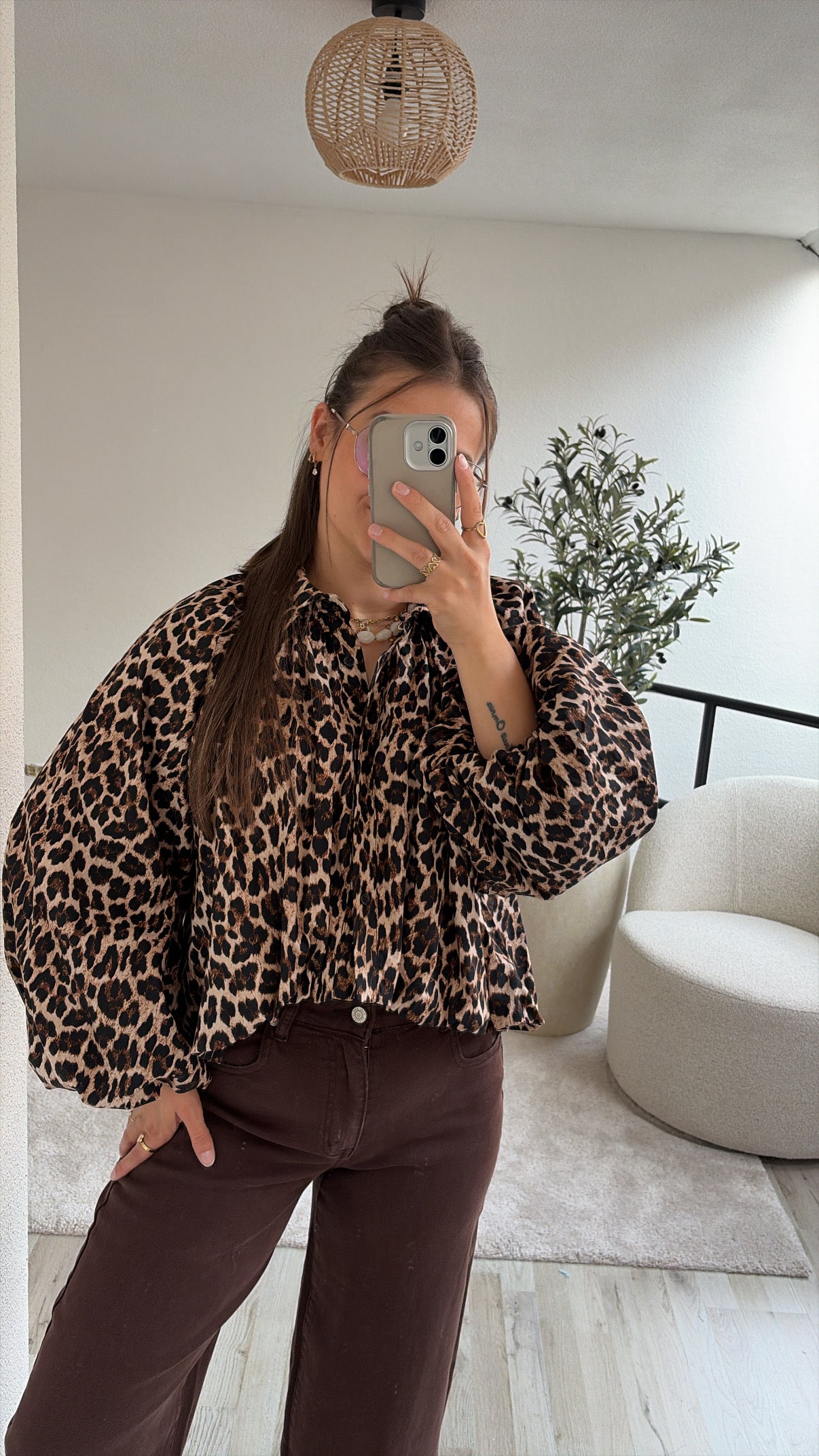 LEOPARD PUFFY BLOUSE