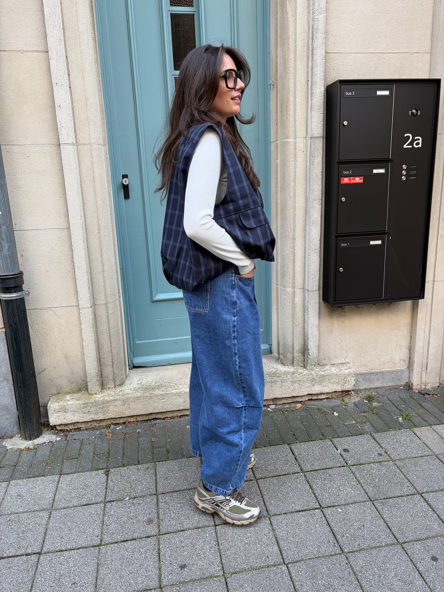 GILET RUIT BLAUW