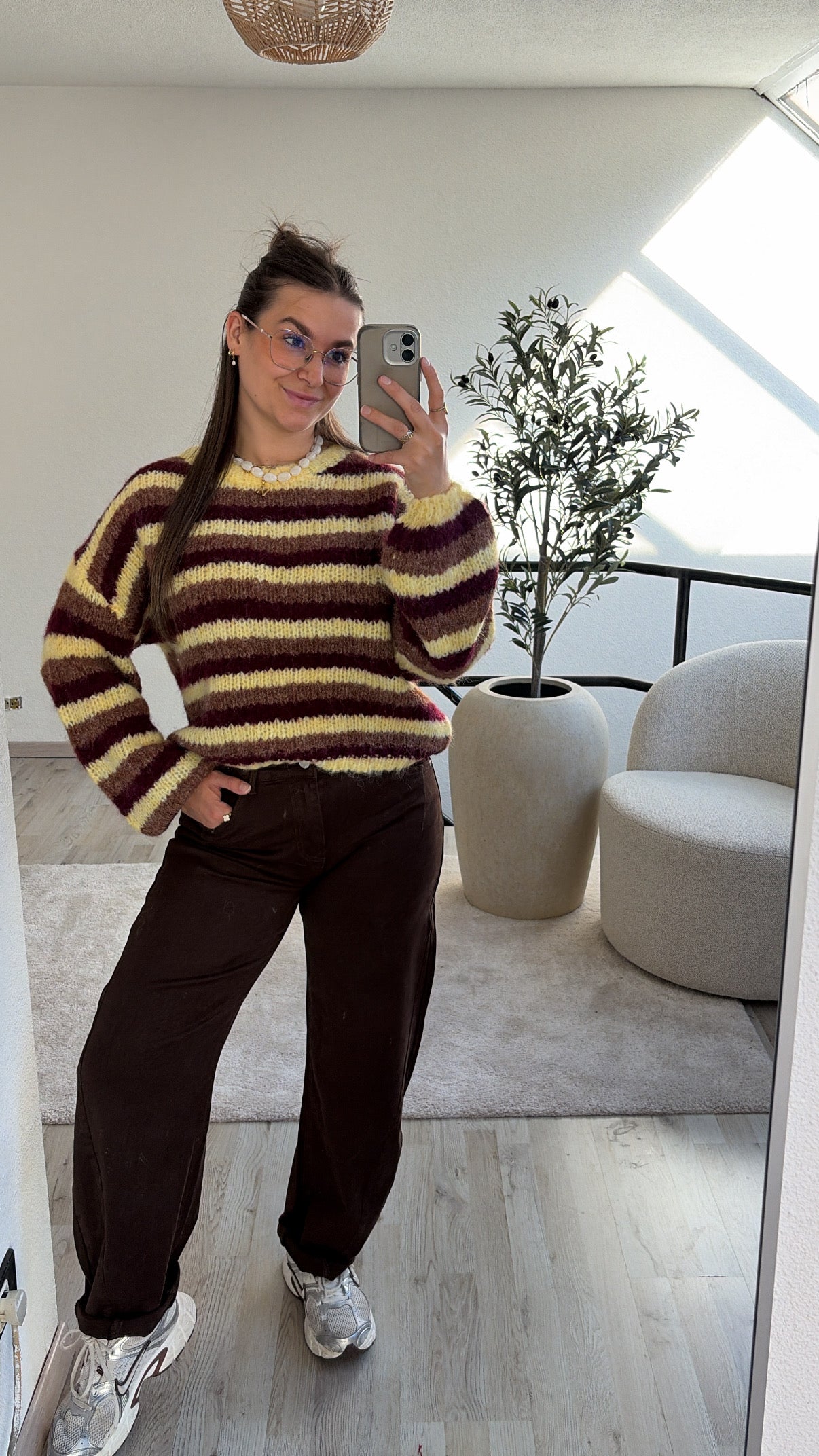YELLOW STRIPED KNIT