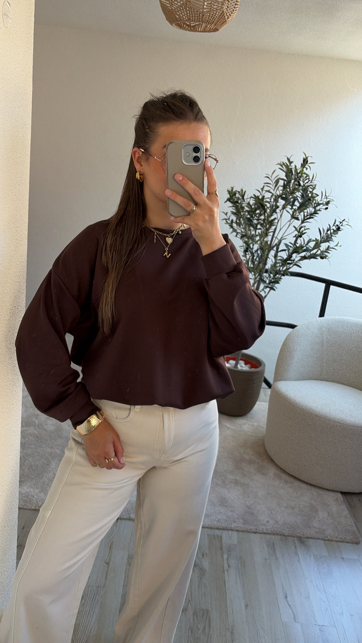 CHOCO PUFFY SWEATER